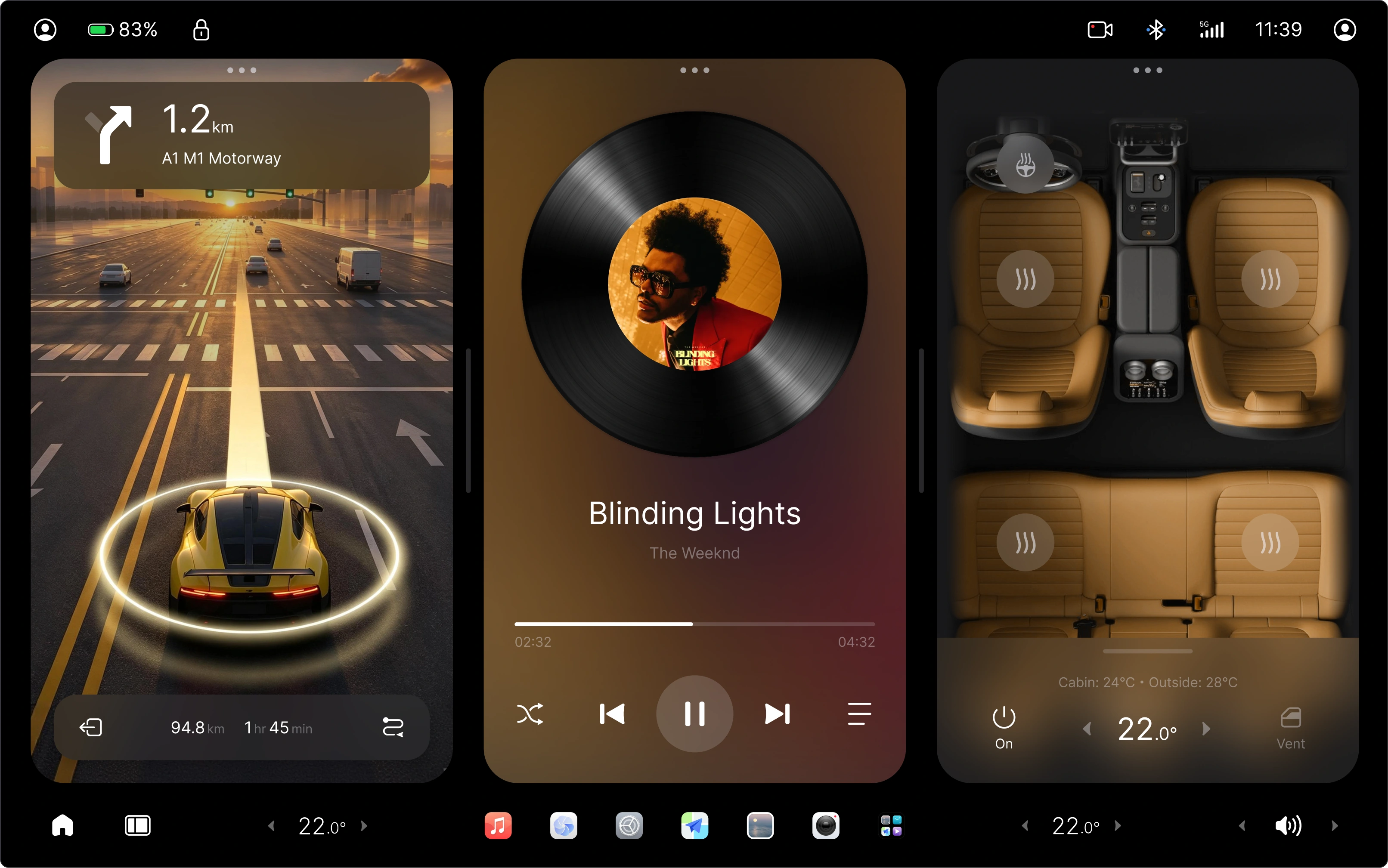 Nebula OS 三屏桌面